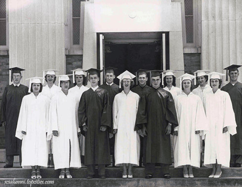 Class of 1953, guarding the SCS steps!  Courtesy of Kay Coombs