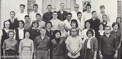 Class of 1965, just before graduation - submitted by Larry Southwick