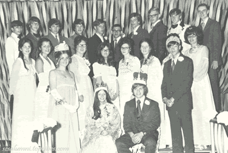 Class of 1973 -- The Junior Prom... all dressed-up and... look-out! (Courtesy of Tawny Beckmann)