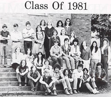 Class of 1981, way back in 1981!