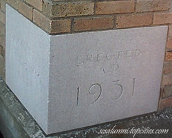 SCS corner stone - on Lamoka Avenue (circa 2003, photo courtesy of Karen Baroody '74)